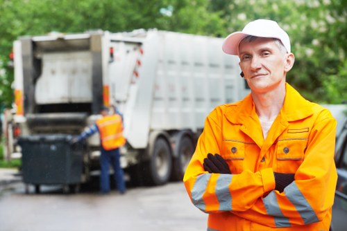 Construction site with waste removal services in Haringey
